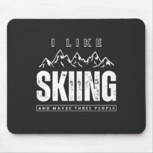 i like skiing and three people