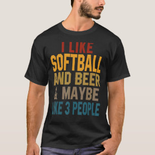 I Like Softball And Beer  Softball Coach Dad Mum 1 T-Shirt