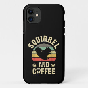 I like Squirrel & Coffee Funny vintage Pet theme l Case-Mate iPhone Case
