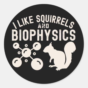 I Like Squirrels and Biophysics, Biophysics Quotes Classic Round Sticker
