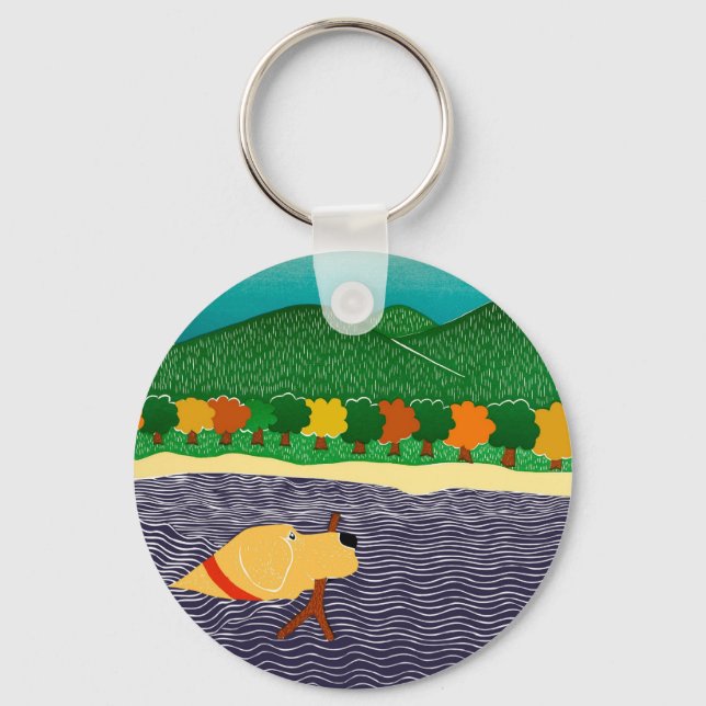 i like sticks-key chain key ring (Front)