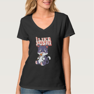 I Like Sushi Cat T-Shirt