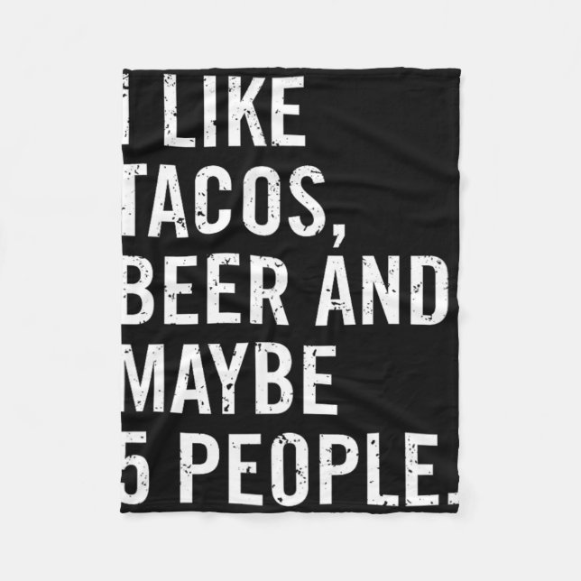 I Like Tacos Cinco De Mayo  Fleece Blanket (Front)