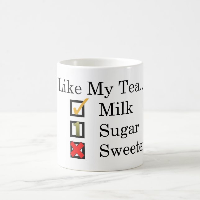 I Like...  Tea with Milk & 1 Sugar Coffee Mug (Center)