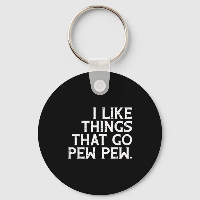 I Like Things That Go Funny Saying American Men Wo Key Ring (Front)