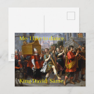 I like to dance. King David by Pieter van Lint Postcard