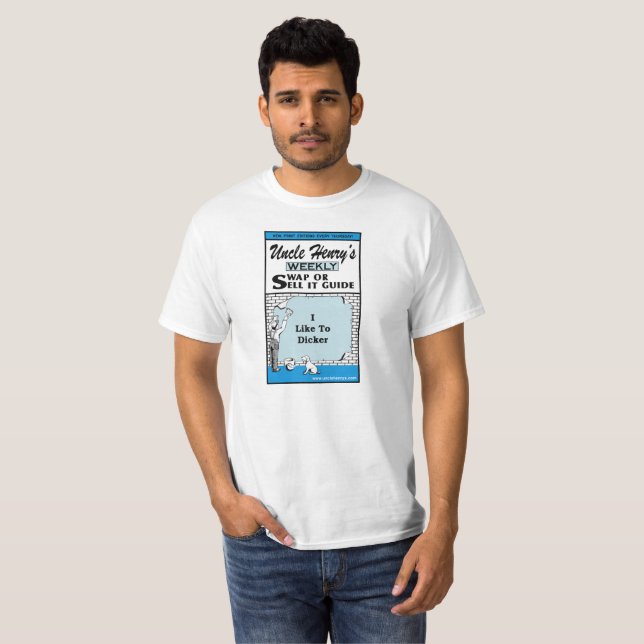 I Like To Dicker Book Cover T-Shirt (Front Full)