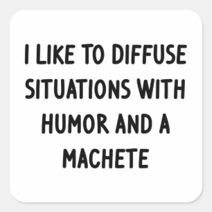 I Like to Diffuse Situations Square Sticker