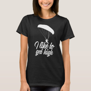 I Like To Get High Retro Men Paraglider Adventure T-Shirt