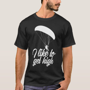 I Like To Get High Retro Men Paraglider Adventure T-Shirt