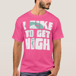 I Like To Get High Retro skydiver Plane Skydiving T-Shirt