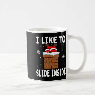 I Like To Slide Inside Funny Xmas Couple  Coffee Mug