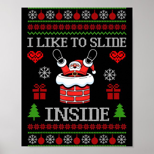 I Like To Slide Inside I Like To Ride On Top Coupl Poster (Front)