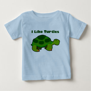 I Like Turtles - Baby Fine Jersey T-Shirt