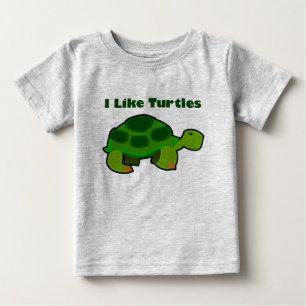 I Like Turtles - Baby Fine Jersey T-Shirt