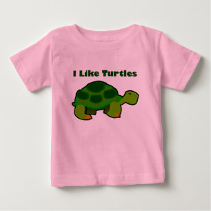 I Like Turtles - Baby Fine Jersey T-Shirt