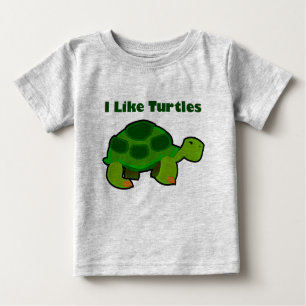 I Like Turtles - Baby Fine Jersey T-Shirt Baby T-Shirt