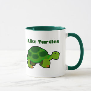I Like Turtles - Black 11 oz Ringer Mug Mug