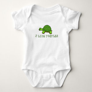 I Like Turtles Green Cute Baby Bodysuit