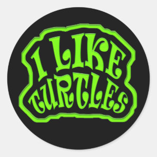 I Like Turtles Stickers
