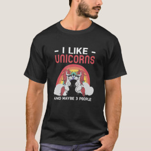 I Like Unicorns Cute Awesome Funny Unicorn Rainbow T-Shirt
