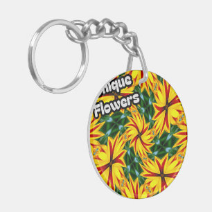 I Like Unique Flowers Key Ring