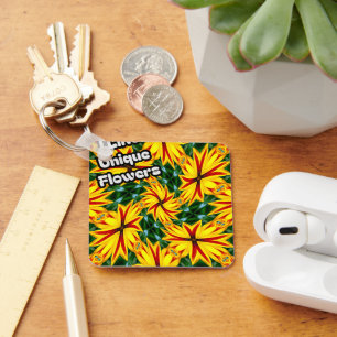 I Like Unique Flowers Key Ring