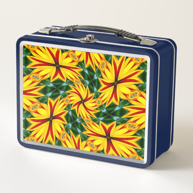 I Like Unique Flowers Metal Lunch Box (Front)