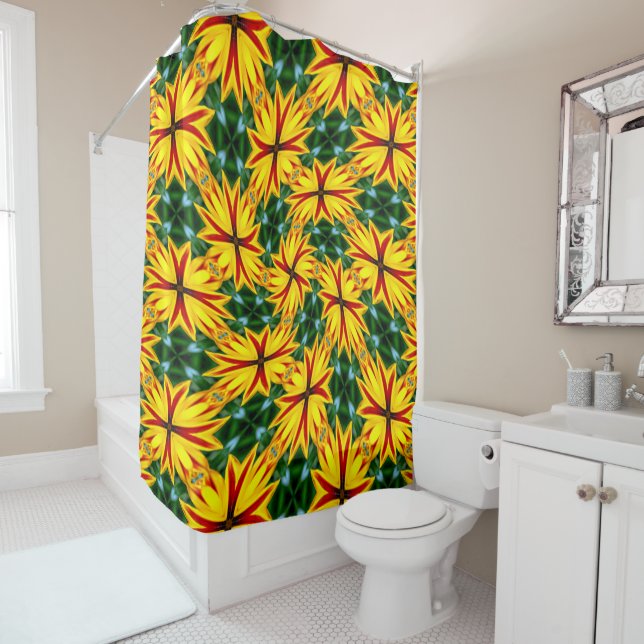 I Like Unique Flowers Shower Curtain (In Situ)