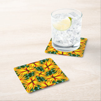 I Like Unique Flowers Square Paper Coaster