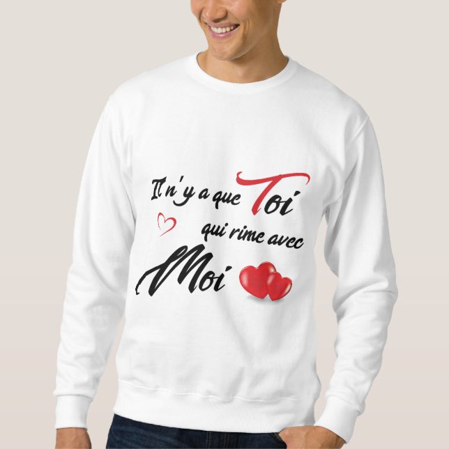 i like valentine healthy sweatshirt (Front)