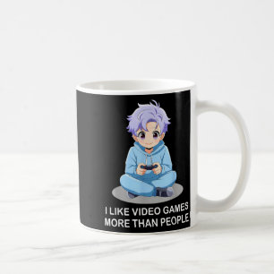 I Like Video Games More Than People Funny Gamer An Coffee Mug