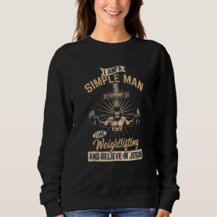 I Like Weightlifting & Believe In Jesus Christian Sweatshirt