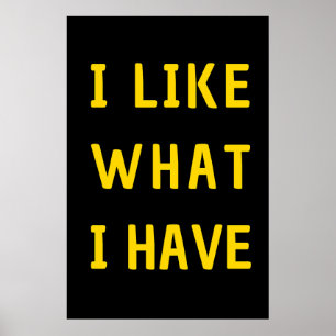 I LIKE WHAT I HAVE – Motivational Quote Wall Art