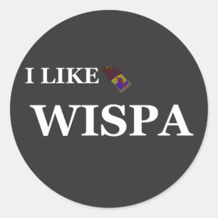 i like wispa classic round sticker