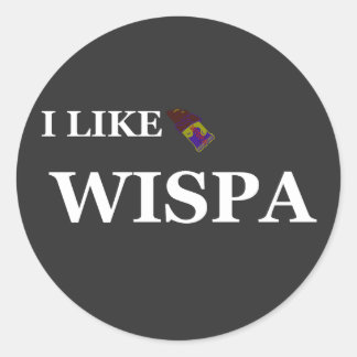 i like wispa classic round sticker