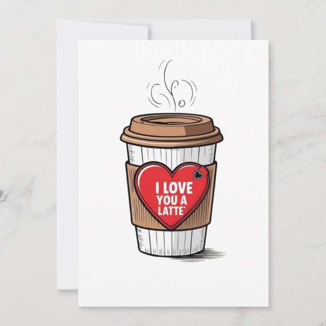 I like you a latte custom card (Front)