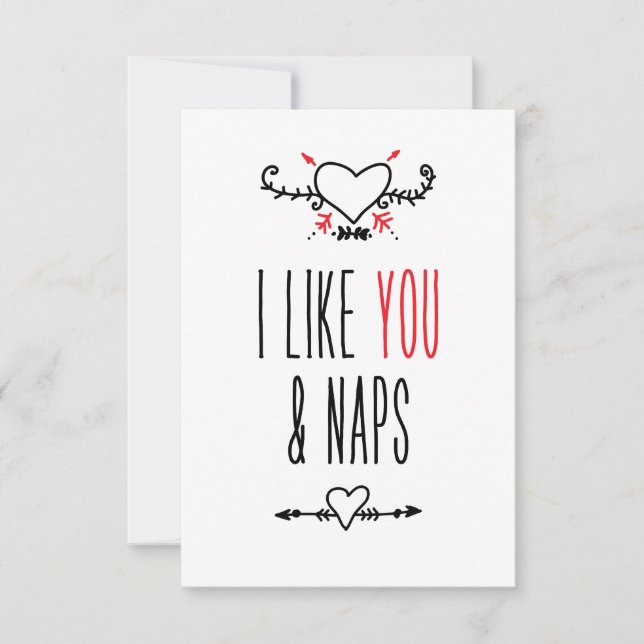 I like you and Naps | custom msg (Front)