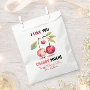 I Like You Cherry Much Classroom Valentine's Day Favour Bags