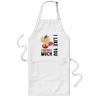 I LIKE YOU CHERRY MUCH LONG APRON