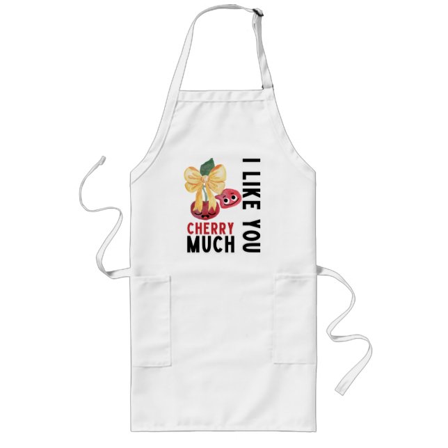I LIKE YOU CHERRY MUCH LONG APRON (Front)