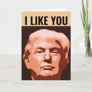 I LIKE YOU DONALD TRUMP BIRTHDAY FUNNY CARD