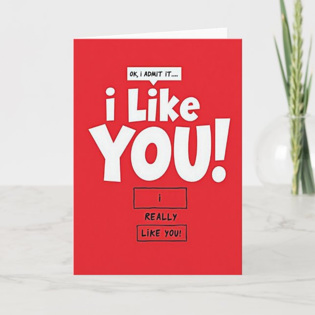 I Like You Love Confession Card (Front)