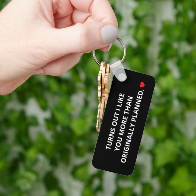 I Like You More Black Keychain (Hand)