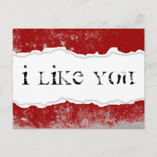 i like you page rip postcard