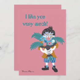 I like you very much. Classroom Valentine's Day Holiday Card