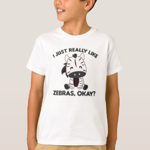 I Like Zebras Okay Sweet Zebra Safari Zoo T-Shirt