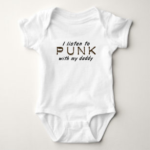 I listen to PUNK with my daddy Baby Bodysuit