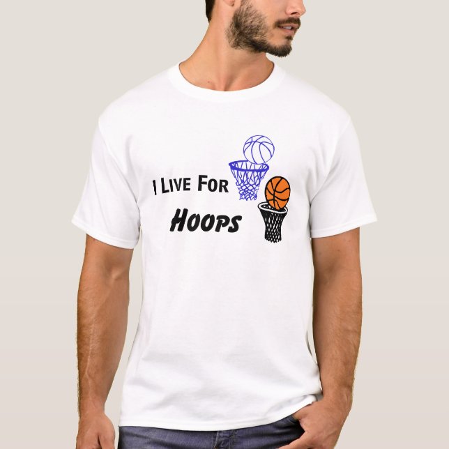 I Live For Hoops Men's Tee (Front)