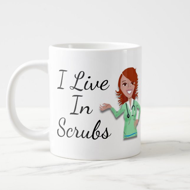 I Live in Scrubs Mug (Left)